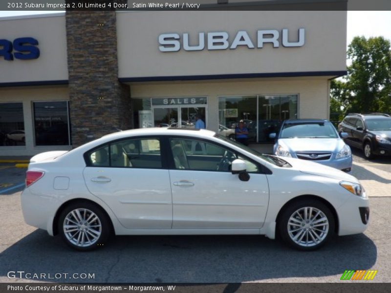 Satin White Pearl / Ivory 2012 Subaru Impreza 2.0i Limited 4 Door
