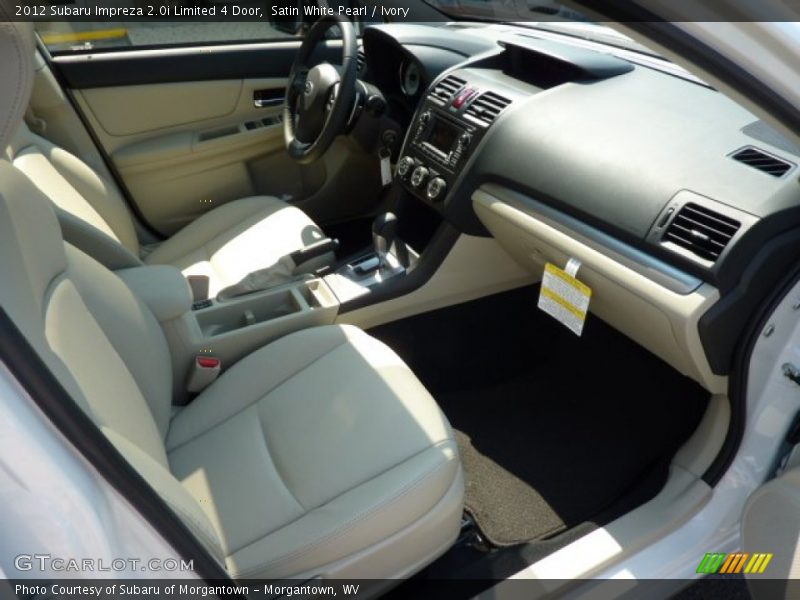 Satin White Pearl / Ivory 2012 Subaru Impreza 2.0i Limited 4 Door
