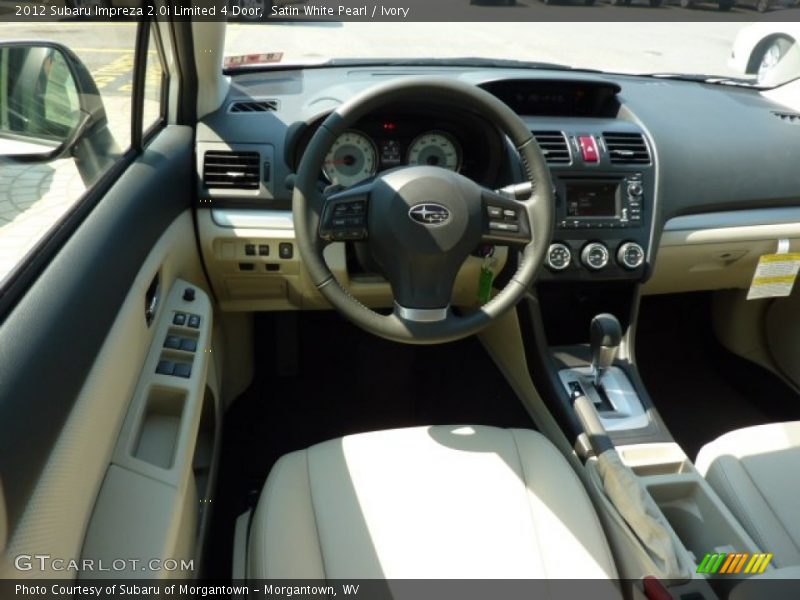 Satin White Pearl / Ivory 2012 Subaru Impreza 2.0i Limited 4 Door