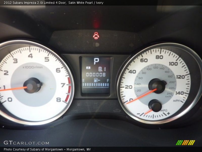 Satin White Pearl / Ivory 2012 Subaru Impreza 2.0i Limited 4 Door