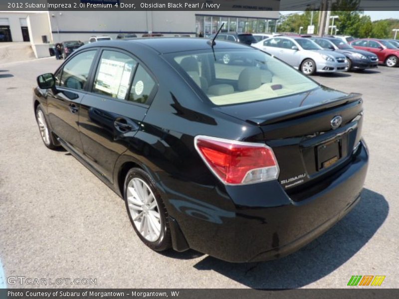 Obsidian Black Pearl / Ivory 2012 Subaru Impreza 2.0i Premium 4 Door