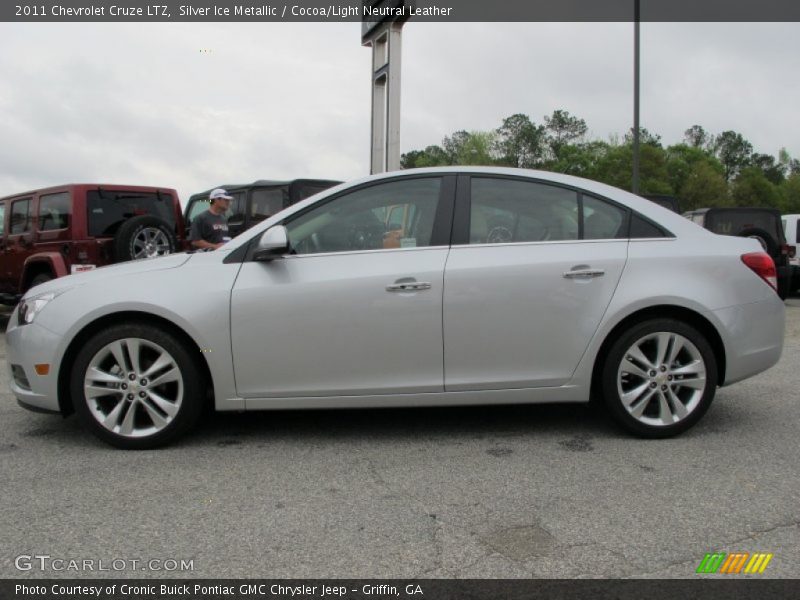 Silver Ice Metallic / Cocoa/Light Neutral Leather 2011 Chevrolet Cruze LTZ
