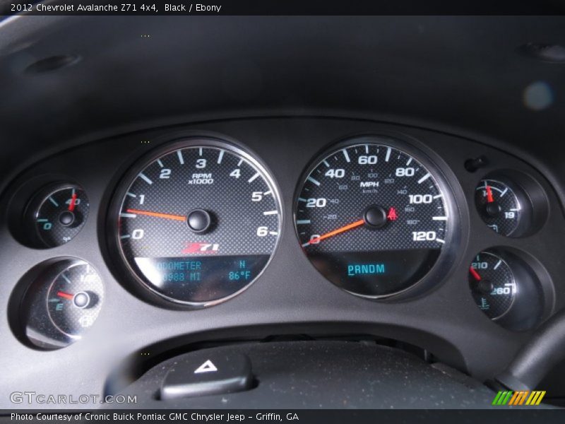 Black / Ebony 2012 Chevrolet Avalanche Z71 4x4
