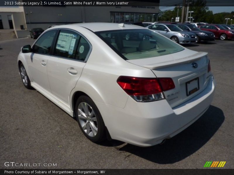 Satin White Pearl / Warm Ivory Leather 2013 Subaru Legacy 2.5i Limited
