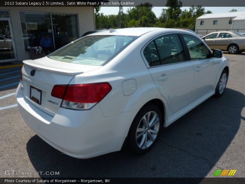 Satin White Pearl / Warm Ivory Leather 2013 Subaru Legacy 2.5i Limited