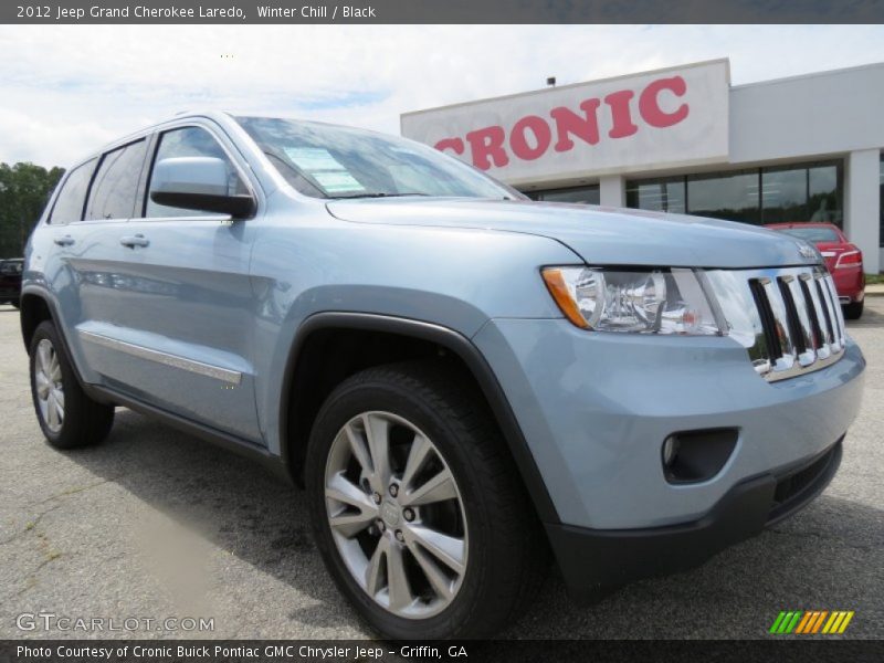 Winter Chill / Black 2012 Jeep Grand Cherokee Laredo