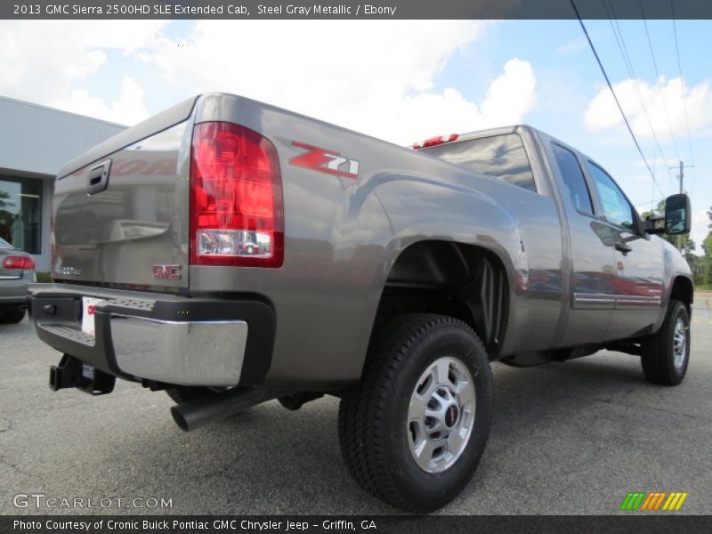 Steel Gray Metallic / Ebony 2013 GMC Sierra 2500HD SLE Extended Cab
