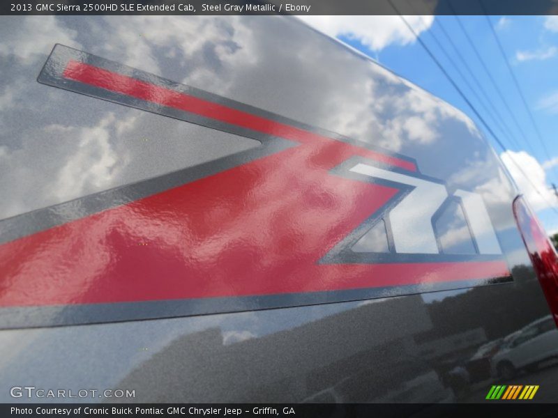 Steel Gray Metallic / Ebony 2013 GMC Sierra 2500HD SLE Extended Cab