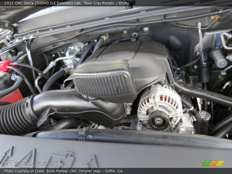 Steel Gray Metallic / Ebony 2013 GMC Sierra 2500HD SLE Extended Cab