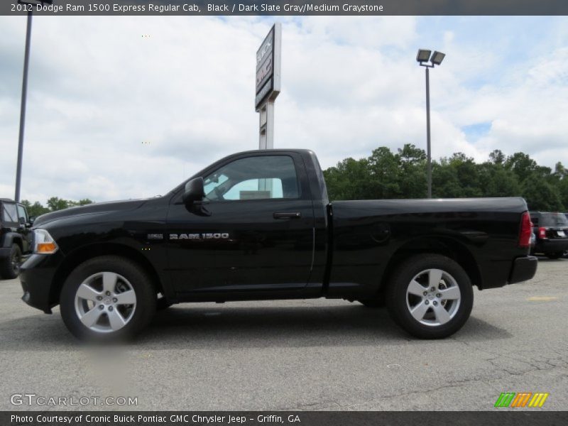 Black / Dark Slate Gray/Medium Graystone 2012 Dodge Ram 1500 Express Regular Cab