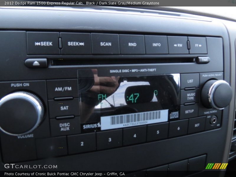 Black / Dark Slate Gray/Medium Graystone 2012 Dodge Ram 1500 Express Regular Cab