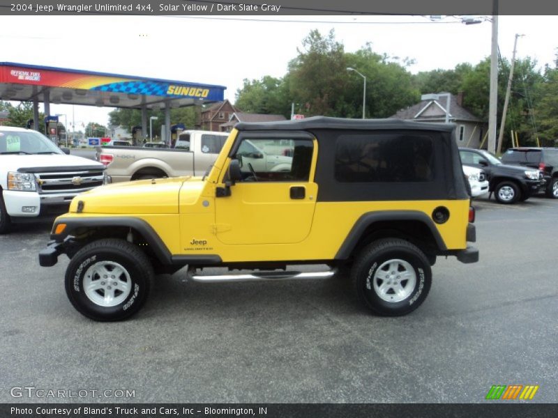 Solar Yellow / Dark Slate Gray 2004 Jeep Wrangler Unlimited 4x4