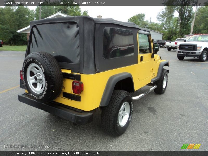 Solar Yellow / Dark Slate Gray 2004 Jeep Wrangler Unlimited 4x4