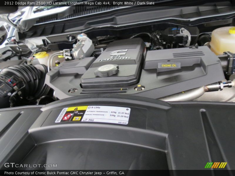  2012 Ram 2500 HD Laramie Longhorn Mega Cab 4x4 Engine - 6.7 Liter OHV 24-Valve Cummins VGT Turbo-Diesel Inline 6 Cylinder