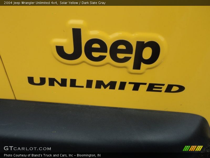 Solar Yellow / Dark Slate Gray 2004 Jeep Wrangler Unlimited 4x4