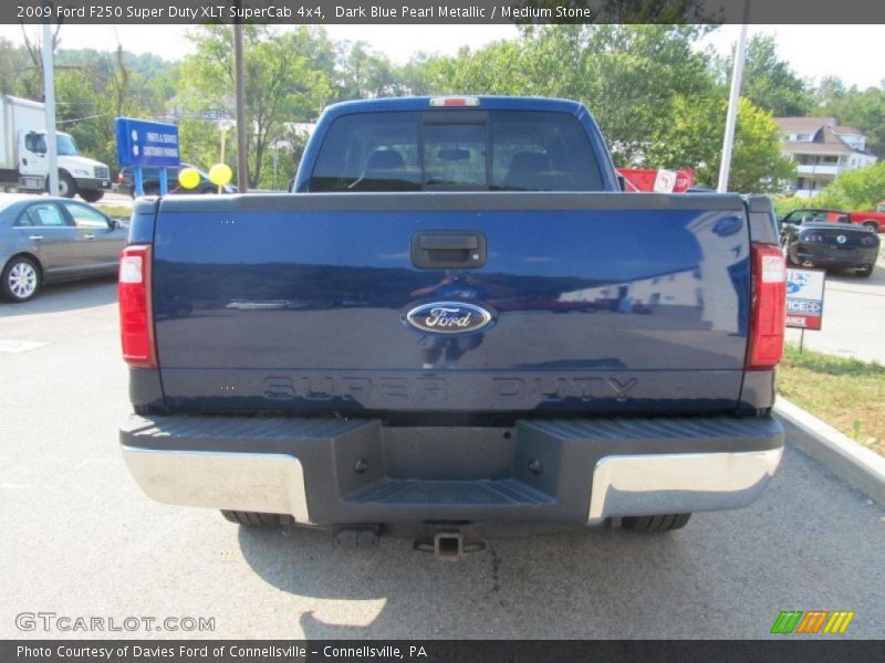 Dark Blue Pearl Metallic / Medium Stone 2009 Ford F250 Super Duty XLT SuperCab 4x4