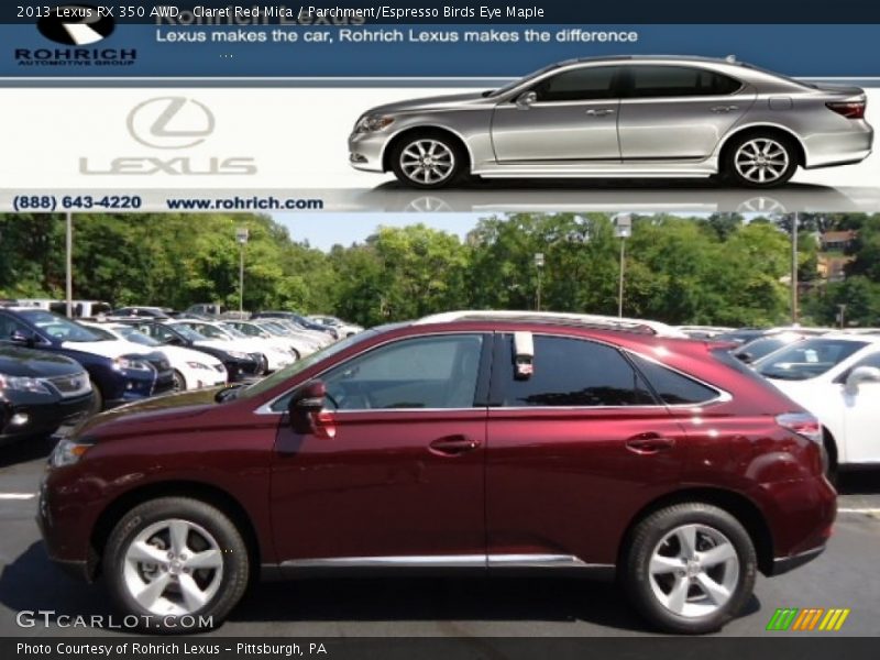 Claret Red Mica / Parchment/Espresso Birds Eye Maple 2013 Lexus RX 350 AWD