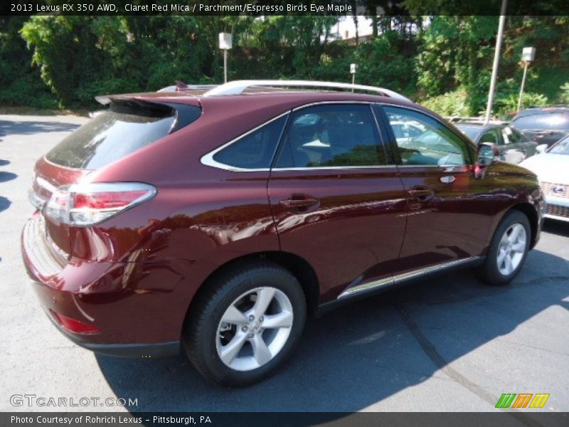 Claret Red Mica / Parchment/Espresso Birds Eye Maple 2013 Lexus RX 350 AWD