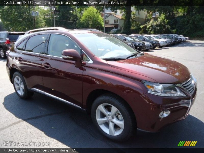 Claret Red Mica / Parchment/Espresso Birds Eye Maple 2013 Lexus RX 350 AWD