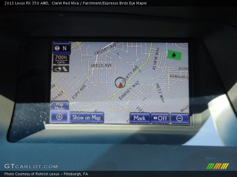 Navigation of 2013 RX 350 AWD