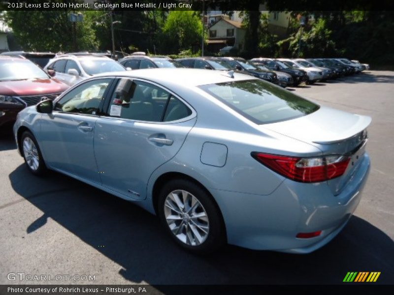 Cerulean Blue Metallic / Light Gray 2013 Lexus ES 300h Hybrid