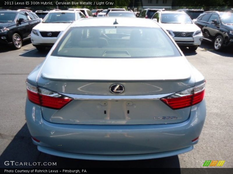 Cerulean Blue Metallic / Light Gray 2013 Lexus ES 300h Hybrid