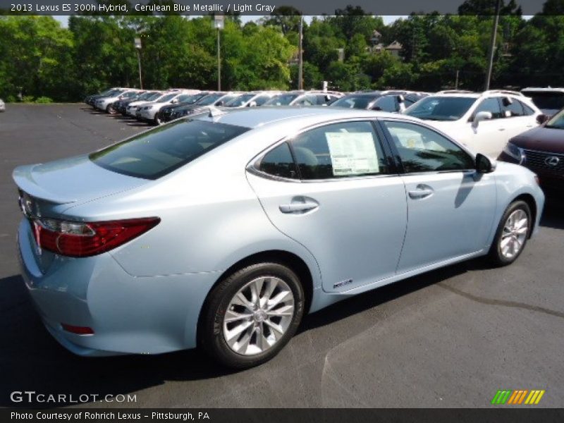 Cerulean Blue Metallic / Light Gray 2013 Lexus ES 300h Hybrid