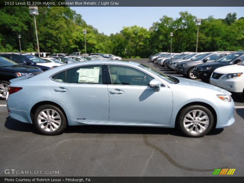 Cerulean Blue Metallic / Light Gray 2013 Lexus ES 300h Hybrid