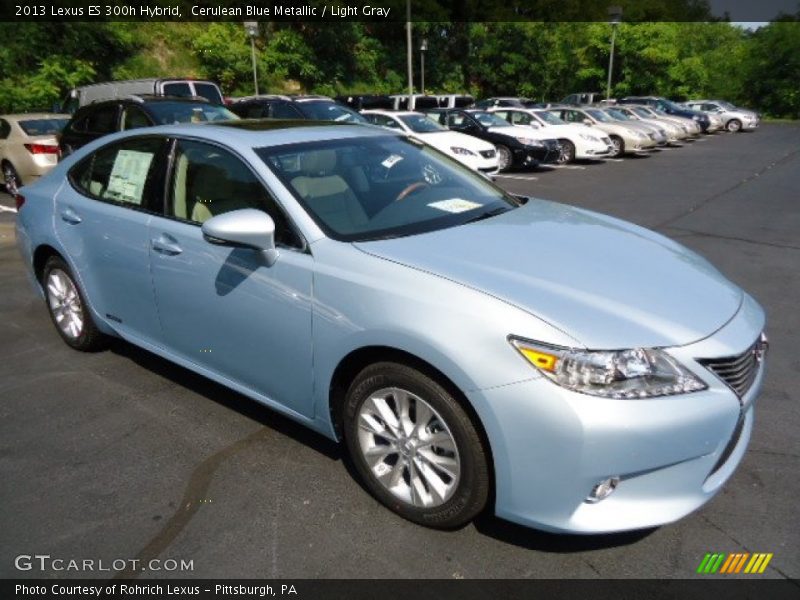 Cerulean Blue Metallic / Light Gray 2013 Lexus ES 300h Hybrid