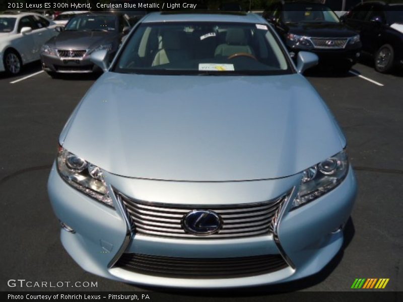 Cerulean Blue Metallic / Light Gray 2013 Lexus ES 300h Hybrid