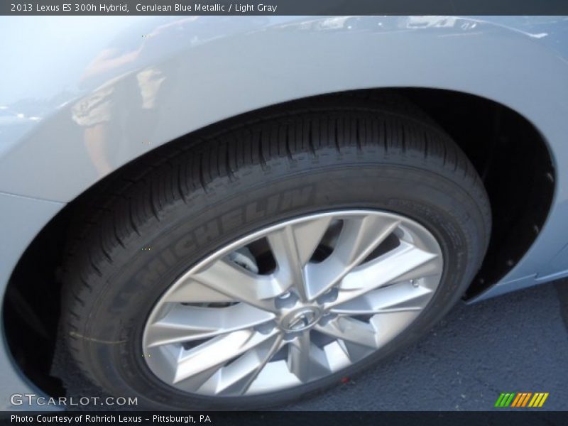 Cerulean Blue Metallic / Light Gray 2013 Lexus ES 300h Hybrid