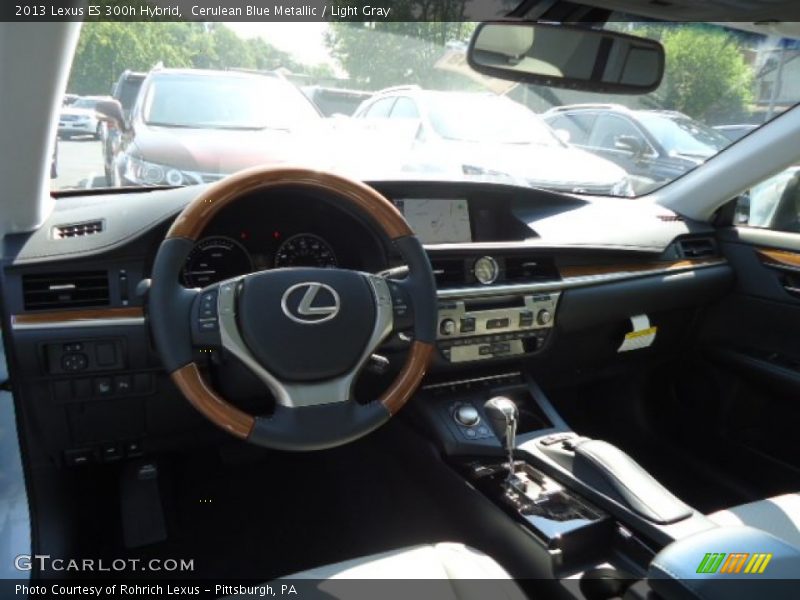 Cerulean Blue Metallic / Light Gray 2013 Lexus ES 300h Hybrid