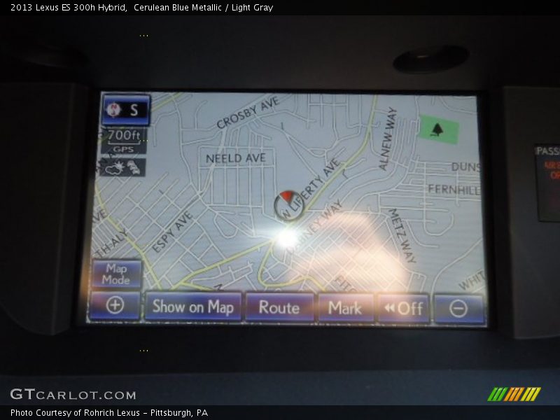 Cerulean Blue Metallic / Light Gray 2013 Lexus ES 300h Hybrid