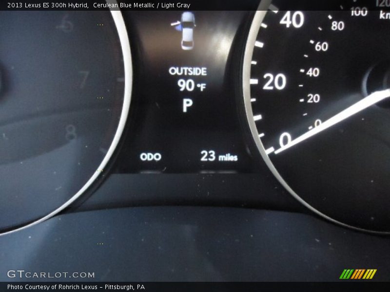 Cerulean Blue Metallic / Light Gray 2013 Lexus ES 300h Hybrid