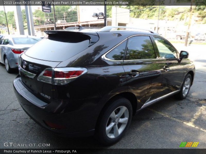 Fire Agate Pearl / Saddle Tan/Espresso Birds Eye Maple 2013 Lexus RX 350 AWD