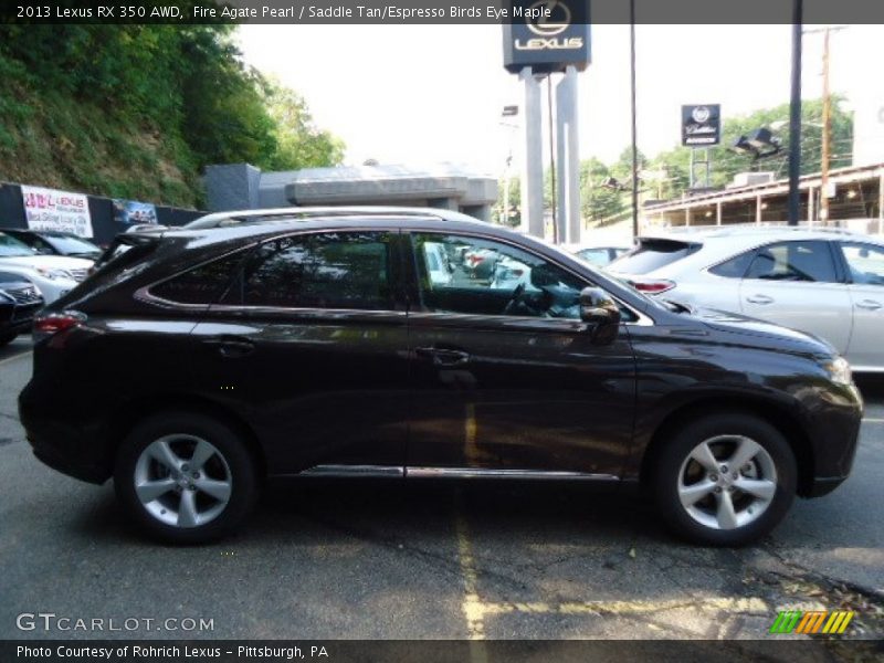 Fire Agate Pearl / Saddle Tan/Espresso Birds Eye Maple 2013 Lexus RX 350 AWD