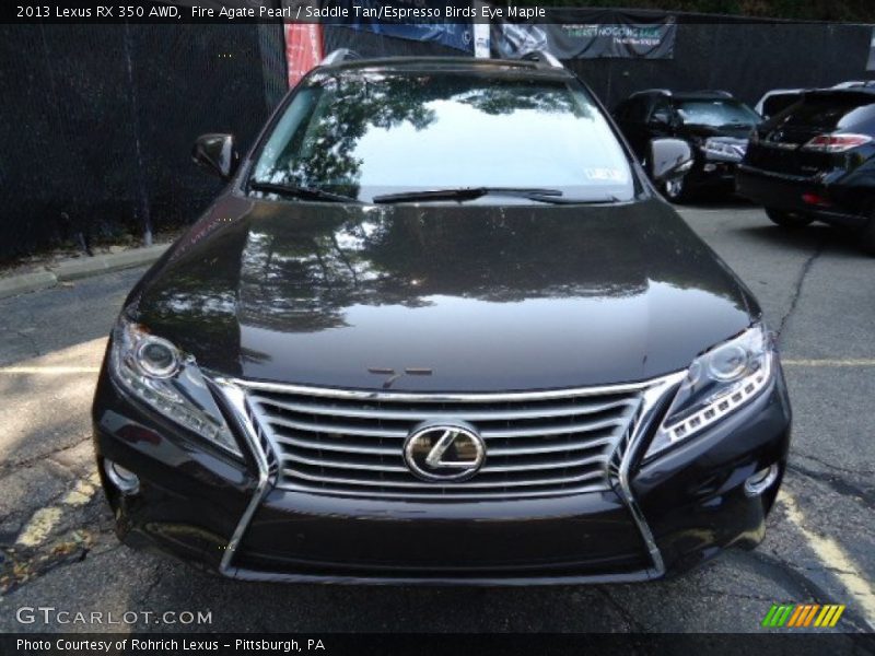 Fire Agate Pearl / Saddle Tan/Espresso Birds Eye Maple 2013 Lexus RX 350 AWD