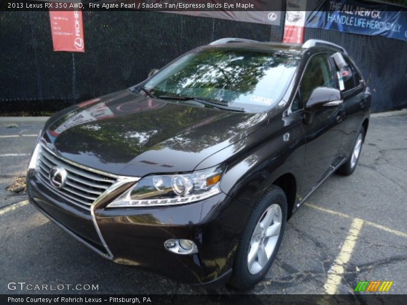 Fire Agate Pearl / Saddle Tan/Espresso Birds Eye Maple 2013 Lexus RX 350 AWD