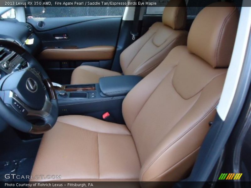 Fire Agate Pearl / Saddle Tan/Espresso Birds Eye Maple 2013 Lexus RX 350 AWD