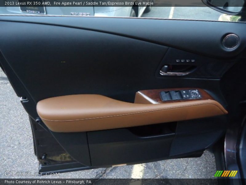 Fire Agate Pearl / Saddle Tan/Espresso Birds Eye Maple 2013 Lexus RX 350 AWD