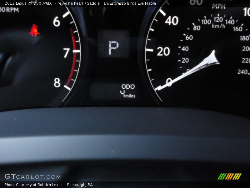 Fire Agate Pearl / Saddle Tan/Espresso Birds Eye Maple 2013 Lexus RX 350 AWD