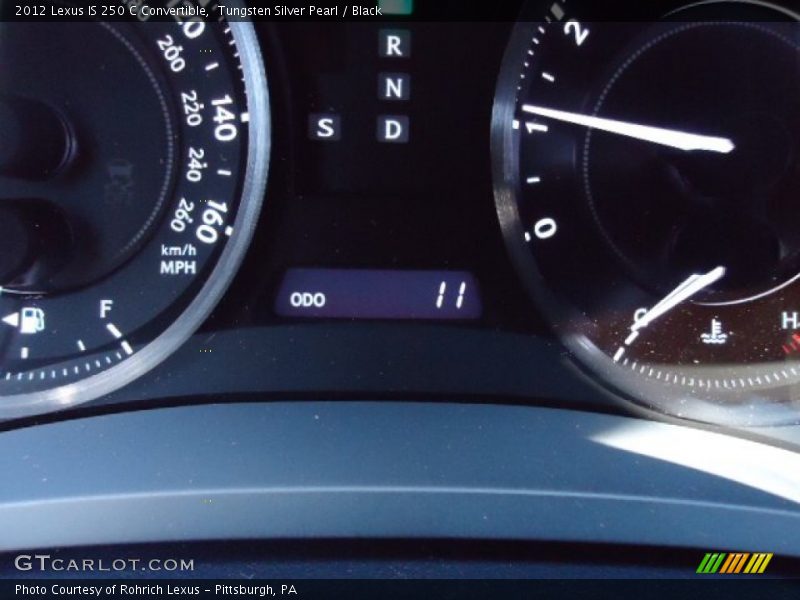 Tungsten Silver Pearl / Black 2012 Lexus IS 250 C Convertible