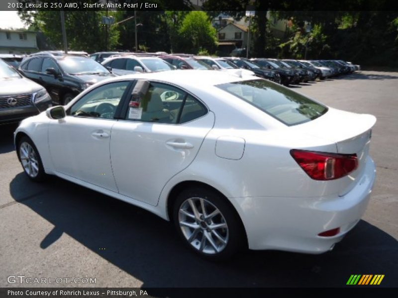 Starfire White Pearl / Ecru 2012 Lexus IS 250 AWD