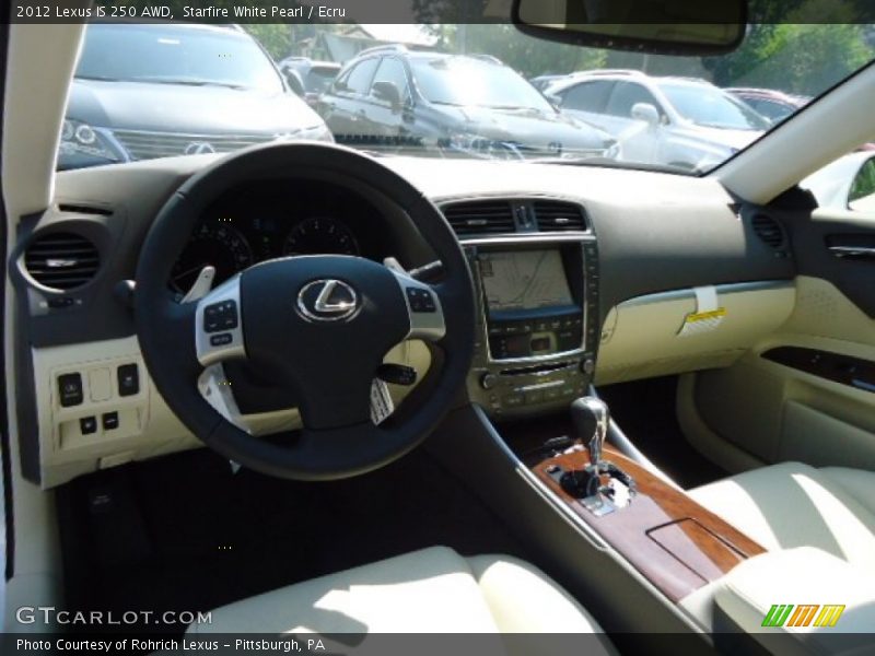 Starfire White Pearl / Ecru 2012 Lexus IS 250 AWD