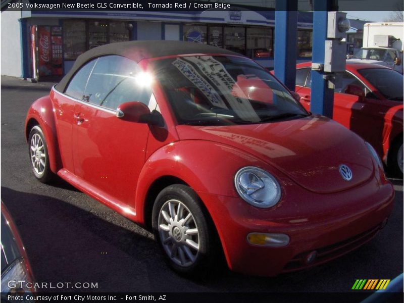 Tornado Red / Cream Beige 2005 Volkswagen New Beetle GLS Convertible