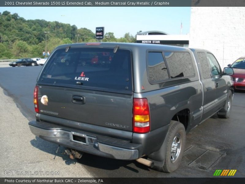 Medium Charcoal Gray Metallic / Graphite 2001 Chevrolet Silverado 1500 LS Extended Cab