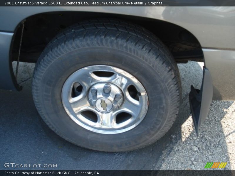 Medium Charcoal Gray Metallic / Graphite 2001 Chevrolet Silverado 1500 LS Extended Cab