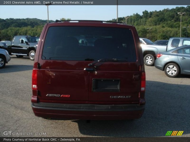Dark Carmine Red Metallic / Neutral 2003 Chevrolet Astro AWD