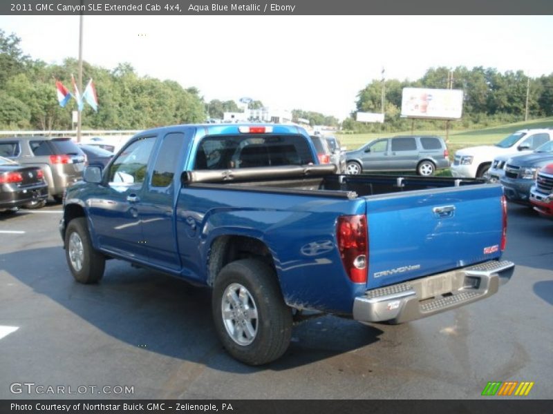 Aqua Blue Metallic / Ebony 2011 GMC Canyon SLE Extended Cab 4x4