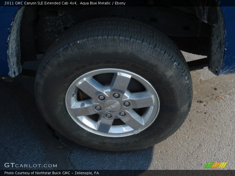 Aqua Blue Metallic / Ebony 2011 GMC Canyon SLE Extended Cab 4x4